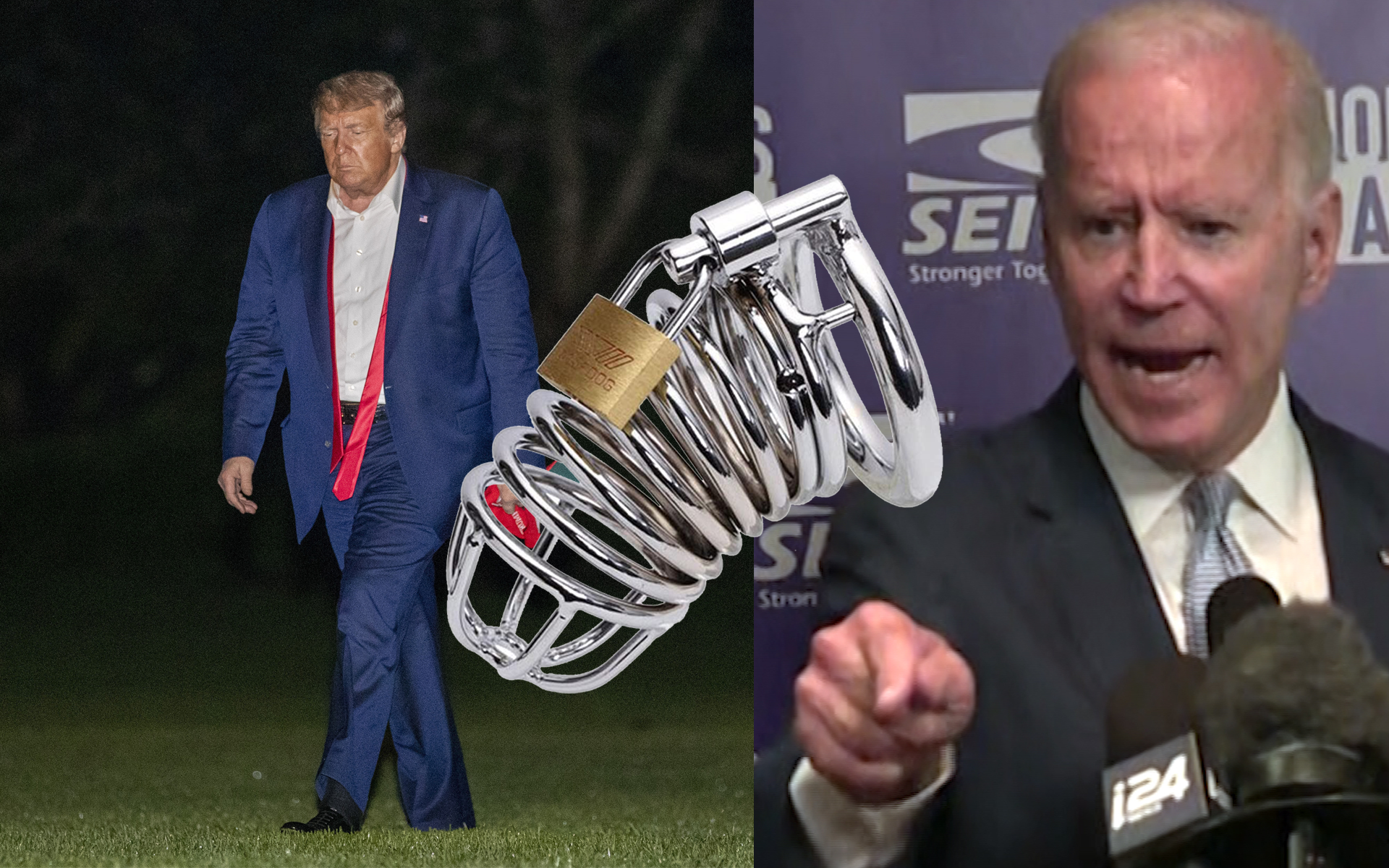 Donald Trump Sentenced To Life In Chastity Cage